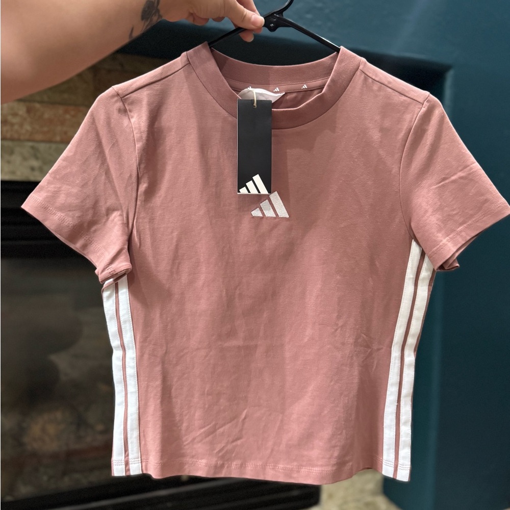 Adidas Women's 3 Stripe Baby Tee